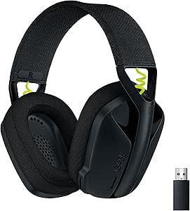 Logitech G 435 LIGHTSPEED & Bluetooth Wireless Lightweight Over-Ear Gamer Headset, Built-in Microphone, 18H Battery, Compatible with Dolby Atmos, PC, PS4, PS5, Mobile, Nintendo Switch – Black - Image 1