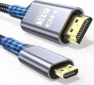 Câble Micro HDMI vers HDMI 1m, 4K@60Hz Câble Micro HDMI 2.0 avec Ethernet, 3D, HDR, ARC Compatible avec Raspberry Pi 5/4, GoPro Hero 8/7/6/5, Sony, Moniteur, Ordinateurs Portables - Image 1