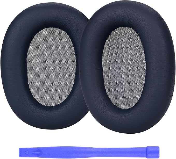 Replacement Ear Pads for Sony WH-1000XM6 Noise Cancelling Headphones by MMOBIEL - Memory Foam and Protein PU Cushion Headphone - Replacement Ear Pads - Blue - Image 1