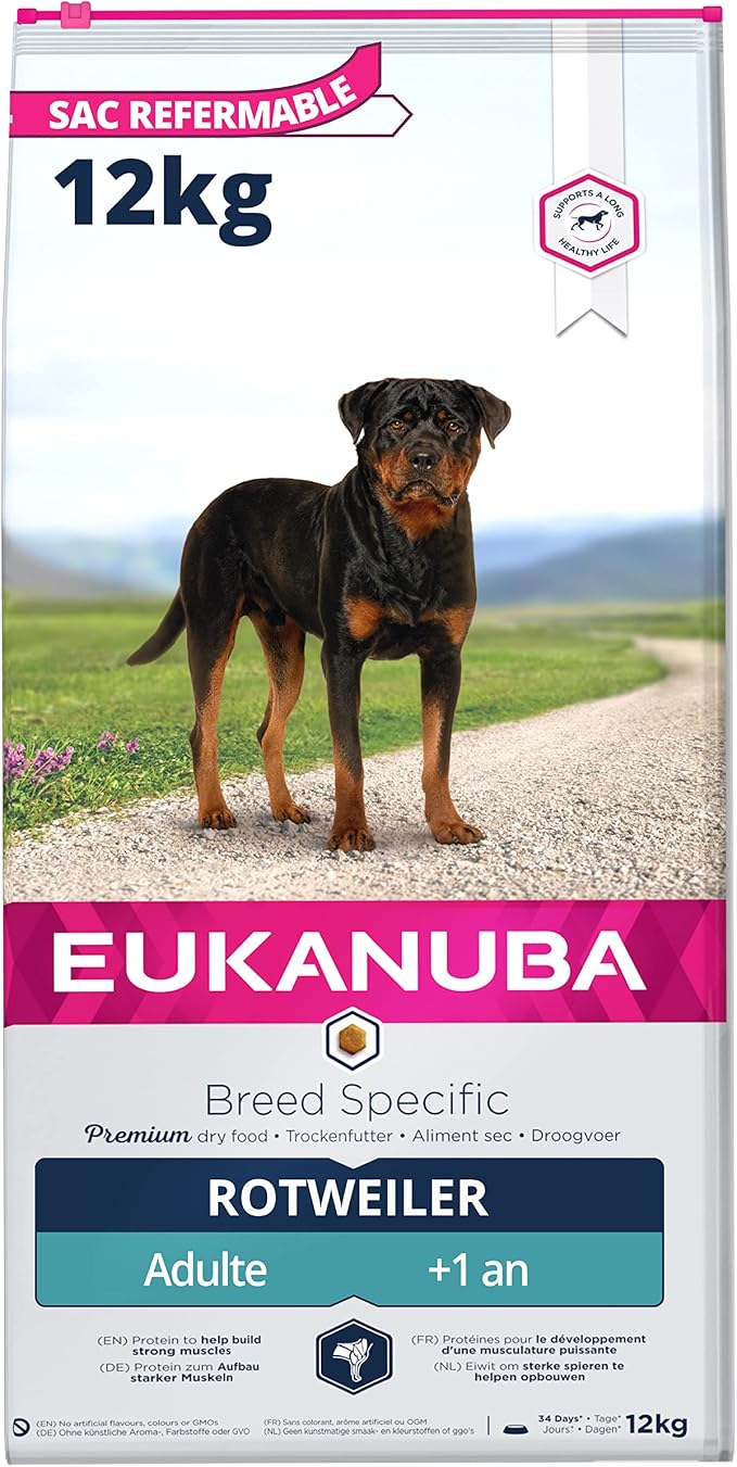 Eukanuba Dog Dry Food Rottweiler Chicken 12 kg - Image 1