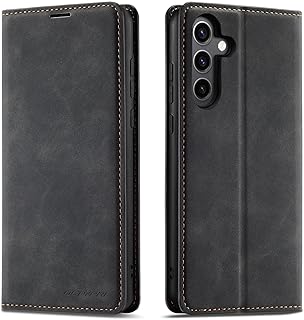 QLTYPRI Etui pour Samsung Galaxy A36, Housse en Cuir Premium PU Portefeuille Conque, Fentes pour Cartes Fermoir Magnétique Stand Fonction Flip Coque pour Samsung Galaxy A36 - Noir - Image 1