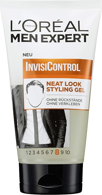 L'Oréal Men Expert Neat Look Men's Styling Gel for Neat Look - For a Neat Natural Hairstyle - For Men - Matte Finish - InvisiControl - 150ml - Image 1