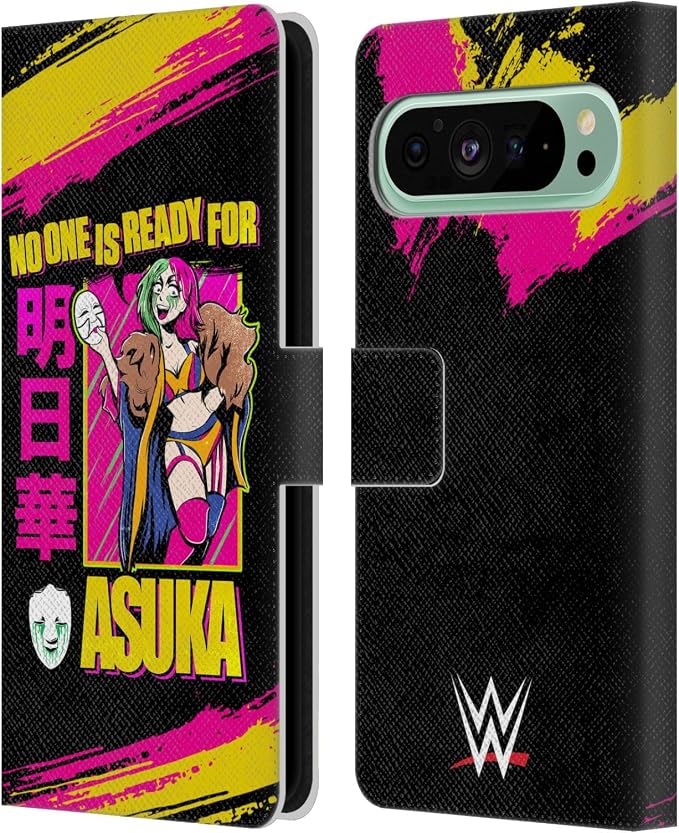 Head Case Designs sous Licence Officielle WWE Personne n'est Prêt Asuka Étui Portefeuille en Cuir Compatible avec Google Pixel 9 Pro XL - Image 1