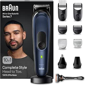 Braun MGK7421 Series 7 All-in-One Trimmer 10-in-1 Kit for Beard, Hair, Body & More - Image 1