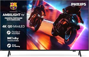 Philips Ambilight 65MLED910 'The Xtra' Mini LED 4K Smart TV - 65 Inch Screen with P5 Perfect Picture Engine Ultra HD, Titan OS, Dolby Vision and Dolby Atmos Sound          [Energy Class F] - Image 1