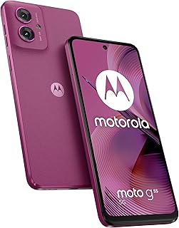 Motorola Moto G55 5G Smartphone (écran FHD+ 6,49", appareil photo 50 MP, 8/256 Go, 5000 mAh, Android 14), violet twilight (cuir synthétique vegan) avec étui de protection - Image 1