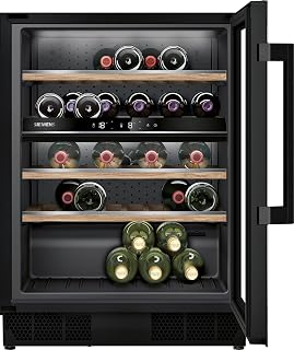 Siemens KU21WAHG0 iQ500 Réfrigérateur à vin 82 x 60 cm 44 bouteilles Température 5-20°C Deux zones de température contrôlées séparément 120L - Image 1
