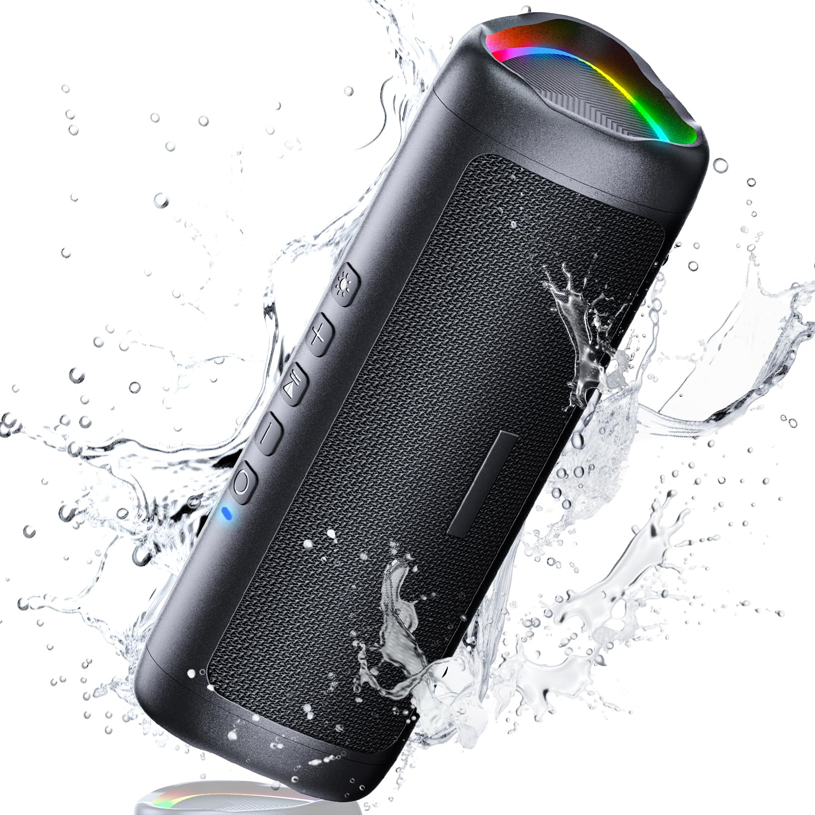 Portable Bluetooth Speaker 5.3 Wireless Speaker 30W with Pairing TWS 24H Autonomy 30m Distance LED Light RGB Waterproof IPX5 HD Stereo Hands-Free Call for Parties Travel Outdoor - Image 1