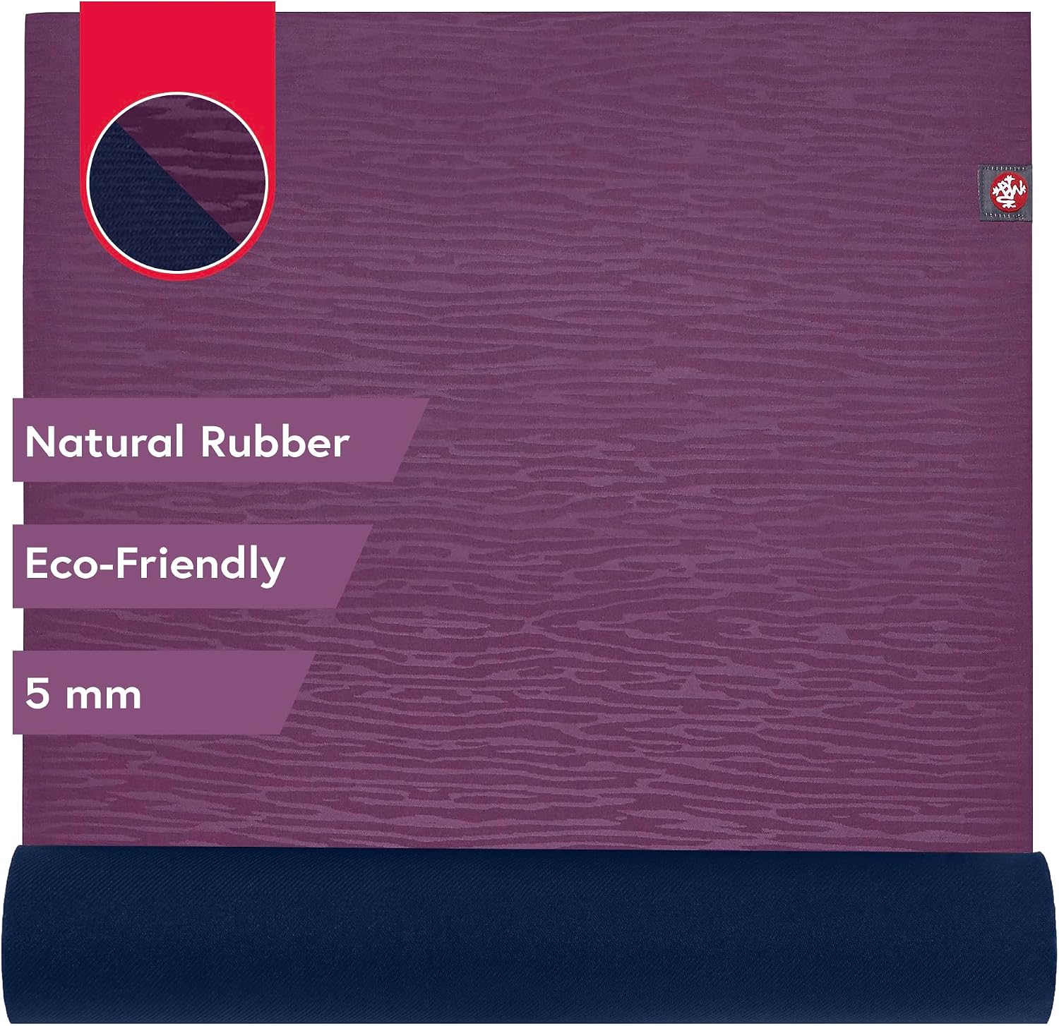 Manduka EKO Unisex Yoga and Pilates Mat, Acai Midnight, 180 cm - Image 1