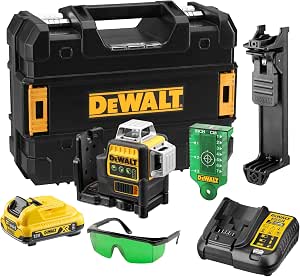 DEWALT - Green XR 12V 3x360° cross laser, with 1x 2Ah battery, DCE089D1G-QW - Image 1