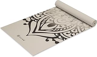 Gaiam - Tapis de yoga, d'exercice et de fitness antidérapant de qualité supérieure à imprimé, 5 mm d'épaisseur, pour tous les types de yoga, pilates et entraînements au sol (172,7 x 61 x 5 mm) - Image 1