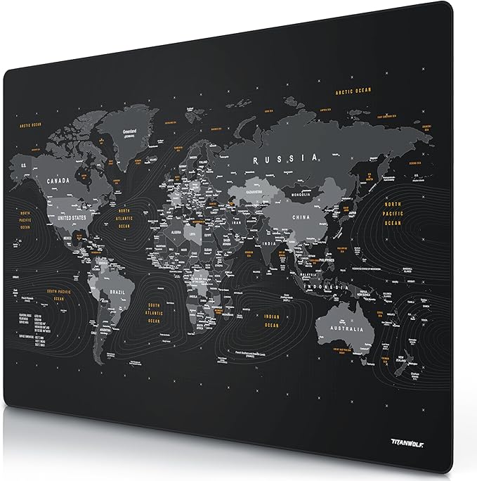 TITANWOLF Gaming Mouse Mat XXXL 1200 x 800 mm, Mouse Mat Extra Large XXXL 120 x 80 cm, Fabric Desk Pad – High Precision and Speed for Roccat Razer Logitech Mouse and Keyboard - Image 1