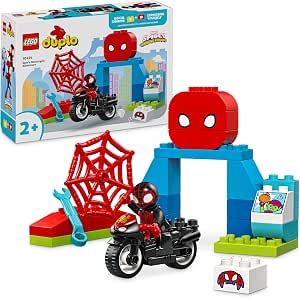 LEGO Duplo Marvel Spin Motorcycle Adventure - Educational Toy for Children from 2 Years - Motorcycle & Figure - Gift Idea for Boys Inspired by Spidey and His Extraordinary Friends 10424 - Image 1
