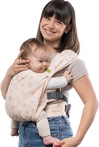 Boba Bliss Baby Carrier for Infants/Young Children Weighing 3.2-16 kg, Hybrid and 2 in 1, Baby Carrier without Knot, Good Hip Positioning, Soft and Elastic (Posy) - Image 1