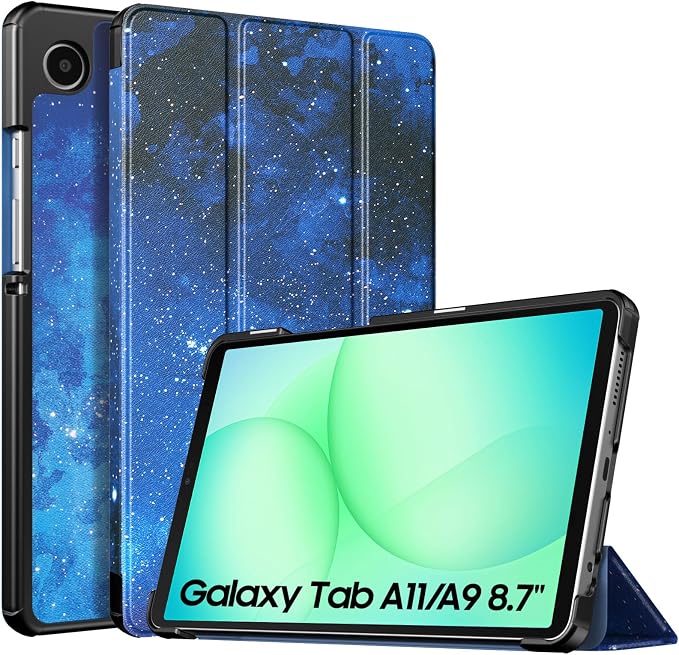 TiMOVO Case Compatible with Samsung Galaxy Tab A11/A9 8.7 Inch (2025/2023), Slim Lightweight Protective Case with Hard PC Back Cover, Blue Star - Image 1