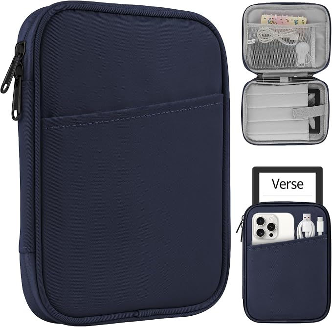 HoYiXi Universal Case for 7 inch Kindle Paperwhite/Colorsoft 2024 Compatibility 6.8" Paperwhite 2021 and 6"-6.8" Kobo/Tolino/Sony EReader with Anti-Drop Android Tablet Sleeve Case, Blue - Image 1