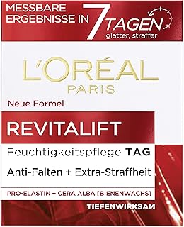 L'Oréal Paris Soin de jour Revitalift, soin du visage anti-âge, anti-rides et extra fermeté, pro-élastine et cire d'abeille, 50 ml - Image 1