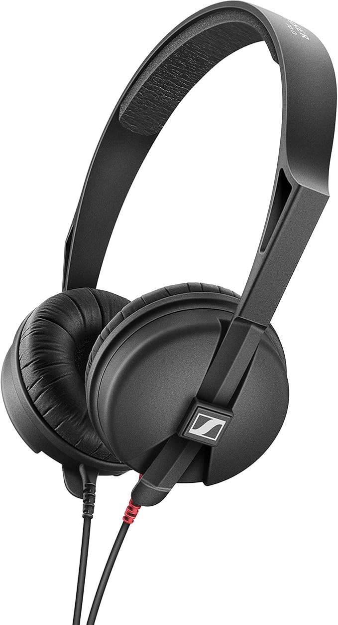Sennheiser HD 25 LIGHT Lightweight On-Ear DJ & Monitoring Headphones | Rugged Single Headband Design | Detachable 1.5M Cable on Both Sides and 1/4" Jack Adapter Included | Black (508664) - Image 1