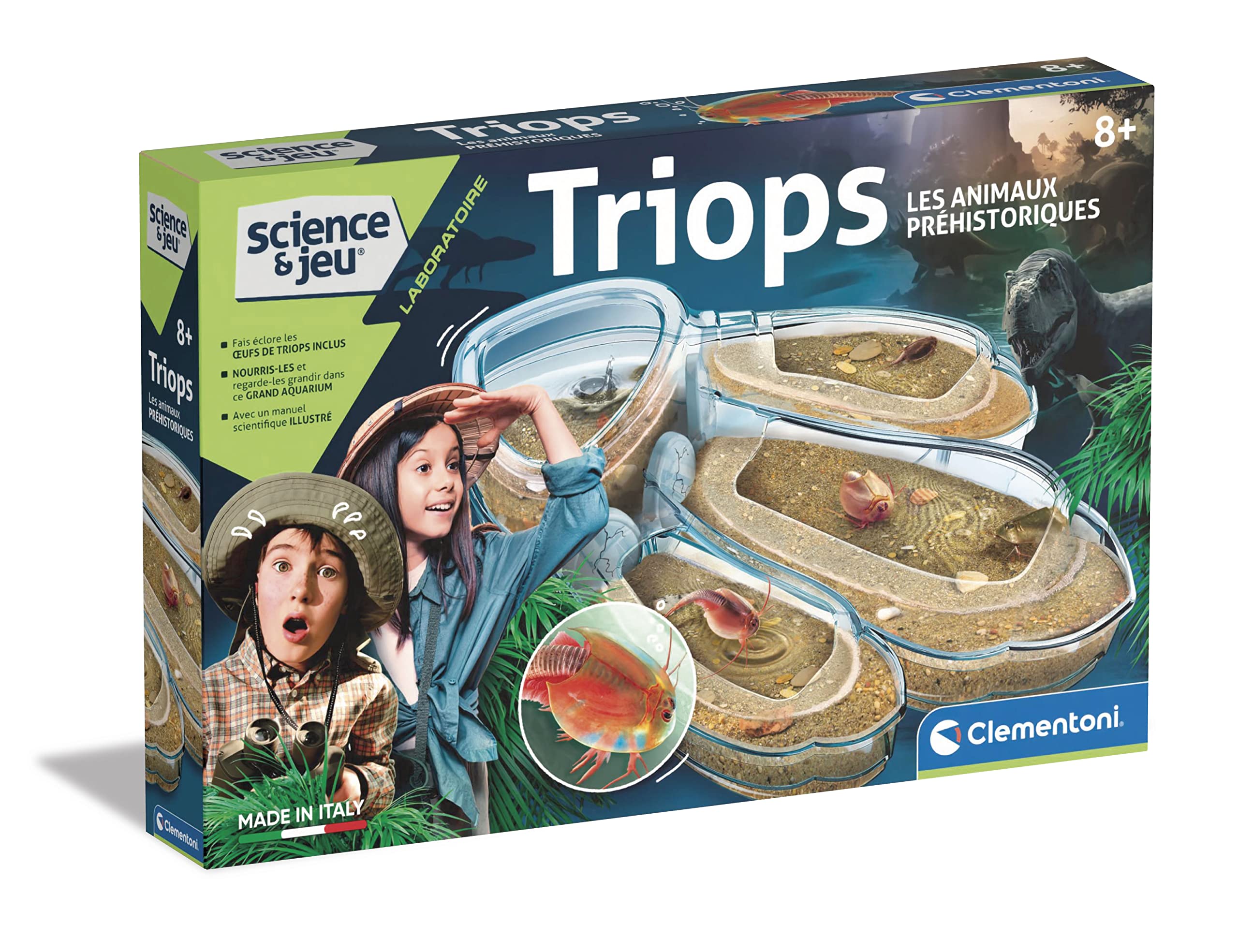 Clementoni | Triops: Prehistoric Animals for Children 8+ | Science & Game | Science Kit | Aquarium with Magnifying Glass and Thermometer | Breeding Prehistoric Crustaceans | Gift Idea - Image 1