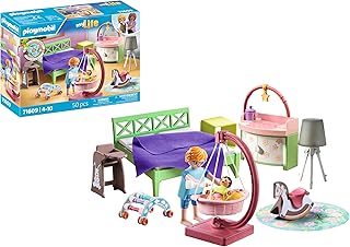 Playmobil 71609 Chambre de Parents avec lit cododo - MyLife - Comprend Deux Personnages Ainsi Que des Accessoires - Dès 4 Ans - Image 1