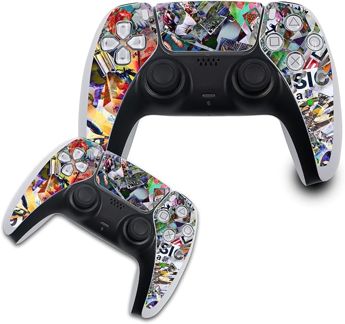 Finest Folia, Design Cover R140 | Vinyl Protective Film | Anti-Scratch | Compatible with PS5 | for Game Console Controller Housing (Controller Game, No.6, Bomb Sticker) - Image 1