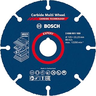 Bosch 1x Disques à tronçonner EXPERT Carbide Multi Wheel (pour Bois dur, Bois clouté, Ø 125 mm, Professional Accessoire Petite meuleuse angulaire) - Image 1
