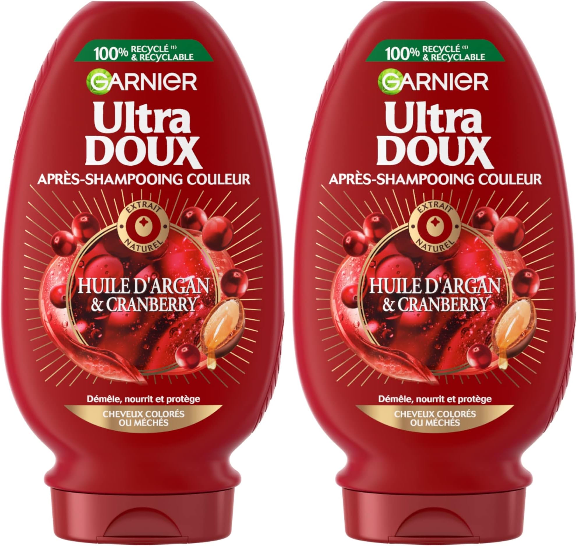 Garnier Ultra Doux Argan Cranberry Colour Conditioner 250ml (Pack of 2) - Image 1