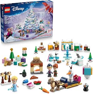 LEGO Disney Frozen Advent Calendar 2025 - Princess Toys - 24 Christmas Surprises - Anna & Elsa Mini Dolls - Animal Figurines - Girl or Boy Gift from 5 Years 43273 - Image 1