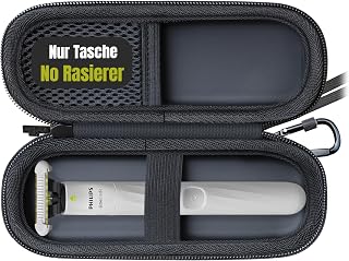 Portable PU Case Compatible with Philips Oneblade Intimate – Designed for Maintenance, Cutting and Shaving Pubic Hair, Model QP1924/30, Waterproof Travel Case, Black - Image 1