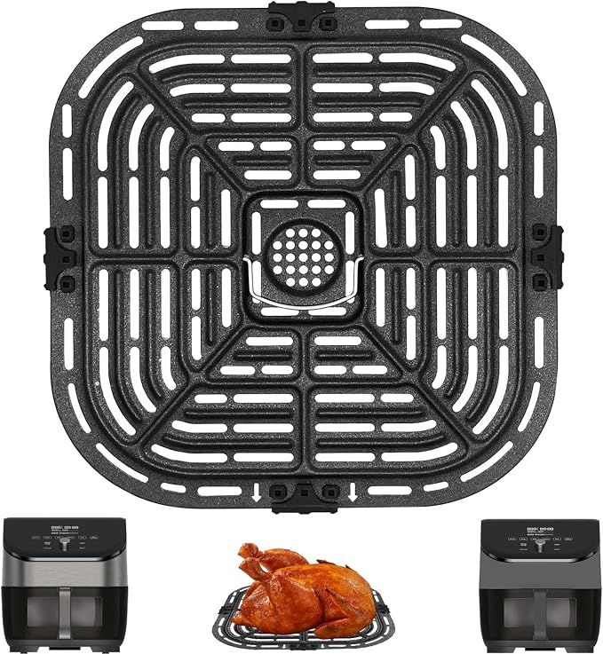 GCQ Air Fryer Accessories for Instant Vortex Plus 6QT Instant Pot Vortex Plus 6QT Clear Cook Air Fryer, Original Replacement Tray for Hot Air Fryer, Grill Plate, - Image 1