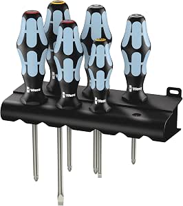 Wera 3334/3350/3355/6 05032063001 Stainless Steel Screwdriver Set with Rack 6 Pieces - Image 1