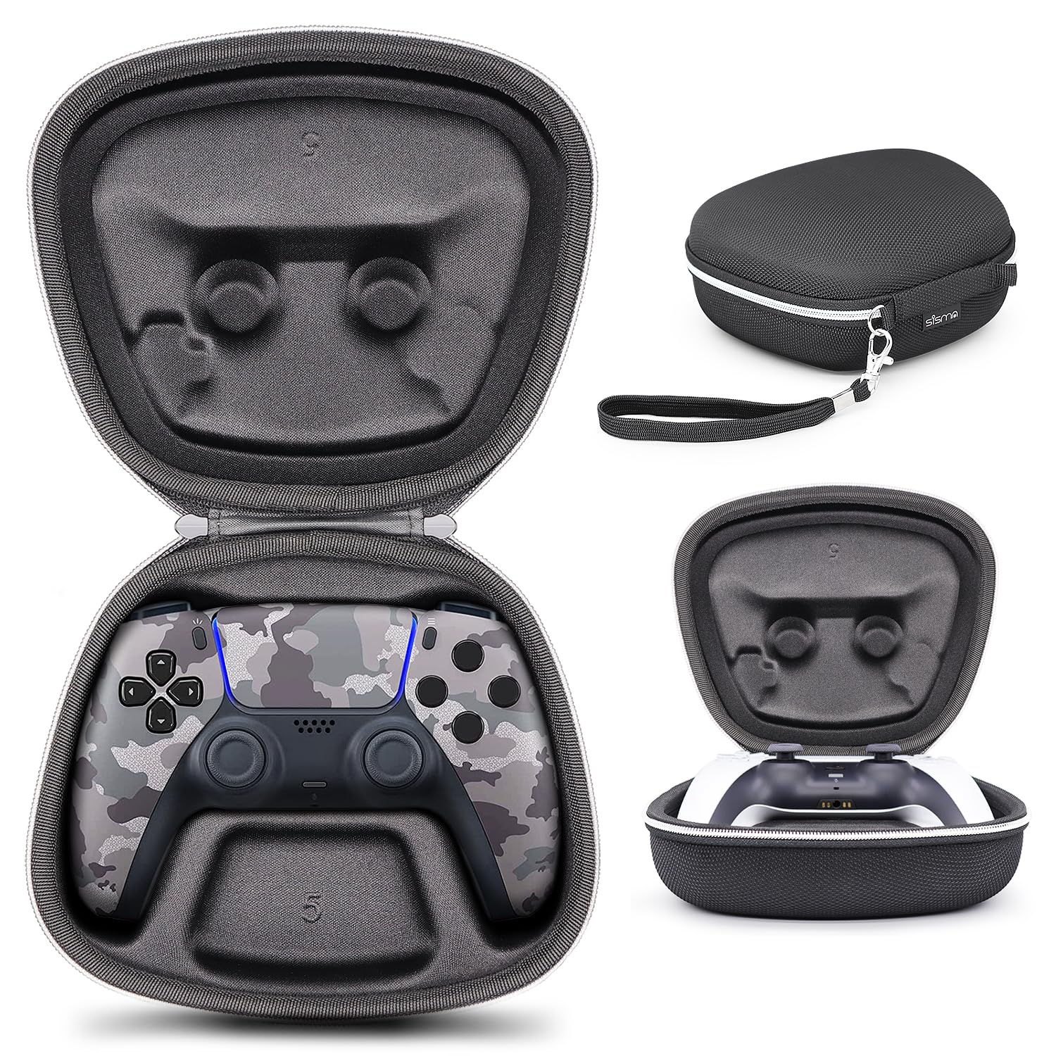 sisma Storage Case Compatible with PS5 DualSense Wireless Controller, Travel Pouch for Storing and Protecting Playstation 5 Wireless Controller, Carry Case - Image 1