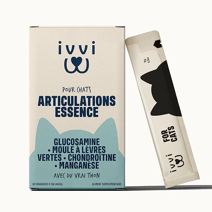 ivvi Joints Essence for Cats – Lick Cream with Glucosamine, Chondroitin, Green Mussel & Salmon Oil – Joint Support – 30x15g – Real Tuna - Image 1