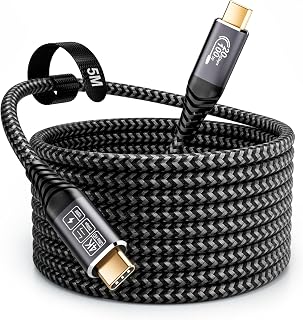CAKOBLE Cable USB C 5M,20 Gbps Câble USB C 3.2 Gen2, 100W 20V/5A Charge Rapide,Transmission vidéo 4K @ 60Hz Pour i-Phone, MacBook Pro, Samsung S24.câble usb c 5m - Image 1