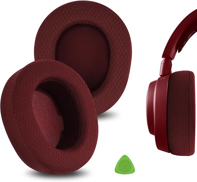 Geekria Comfortable Replacement Ear Pads Mesh Earpads for SteelSeries Arctis Nova Pro Wireless Headphones Replacement Parts (Red) - Image 1