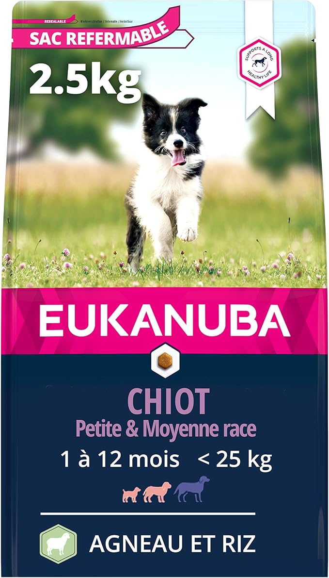 Eukanuba Puppy & Junior Adult Dry Food For Small and Medium Breed Lamb&Rice 2.5kg - Image 1