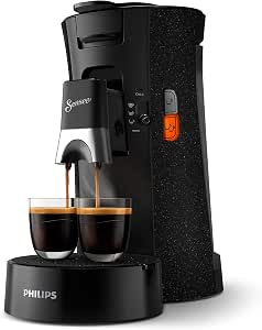 Philips Senseo Select Eco, Coffee Pod Machine, Intensity Plus, Crema Plus, Memo Function - Black (CSA240/21) - Image 1