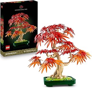 LEGO Botanicals Bonsaï d’Érable Rouge du Japon - Kit de Construction Adulte - Plante Artificielle avec Feuilles Rouges et Oranges - Pot Constructible - Idée Cadeau - Décoration Intérieure DIY 10348 - Image 1
