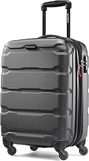 Omni PC Expandable Hard Case with Swivel Wheels, Black, Carry-on 20-inch, Omni PC Hard Expandable Suitcase with Swivel Wheels - Image 1