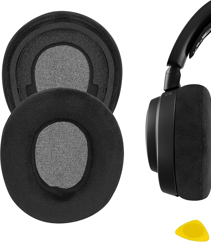 Geekria Comfortable Replacement Velvet Earpads Earpads for SteelSeries Arctis Nova Pro Wireless Headphones Repair Parts (Black) - Image 1