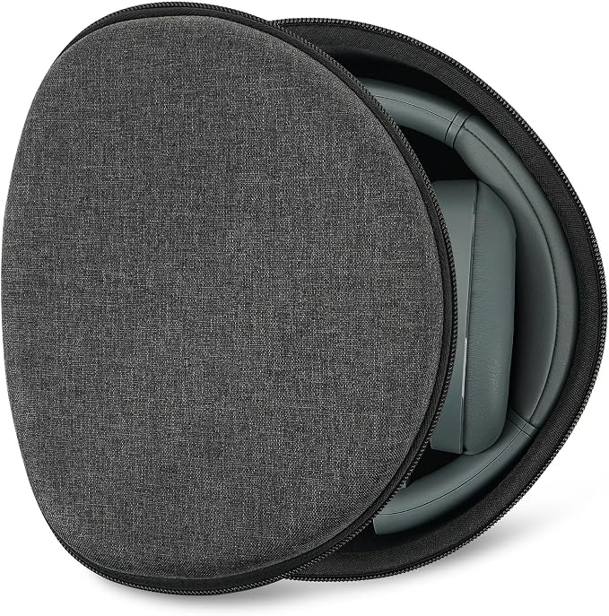 Geekria Protective Case Compatible with Sony WH-XB910N, Marshall Monitor III ANC and Logitech H800 Headphones; Replacement Hard Carrying Case with Cable Storage (Dark Grey) - Image 1