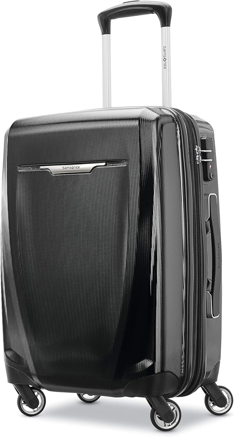 Samsonite Winfield 3 DLX Hard Case with Swivel Wheels, Black, Winfield 3 DLX Expandable Hard Case with Swivel Wheels - Image 1