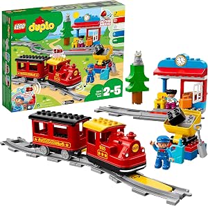 LEGO 10874 Duplo Ma Ville Steam Train, with Sounds, Lights, Rails and Remote Control, Locomotive Toy, Gift Idea for Children 2 Years and Up - Image 1