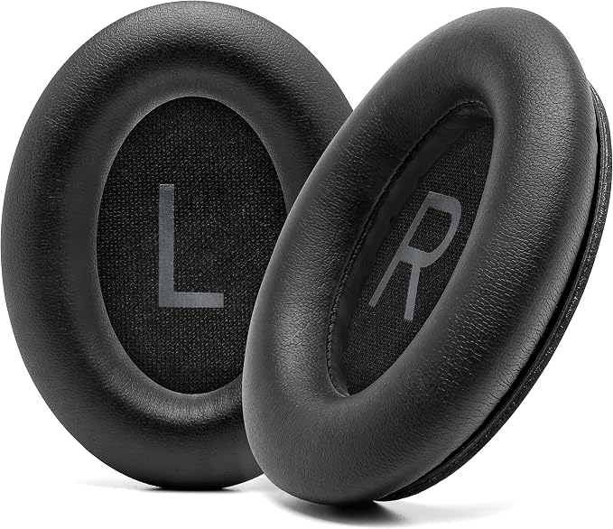WC PadZ QC45 Earpads for Bose QuietComfort 45 / QuietComfort SE / QuietComfort Wireless Made by Wicked Cushions | Extra Thick Cushion | Black - Image 1