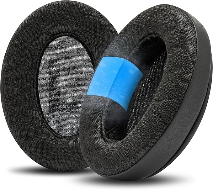WC Freeze V2 Cloud Alpha - Angled Cooling Gel Ear Pads for HyperX Cloud Alpha and Other Headphones, by Wicked Cushions | New Freeze Cooling Fabric V2 | Black - Image 1