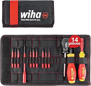 Wiha 40674 Manual Screwdriver Set Torque Screwdriver Set 13 Pieces Red/Yellow - Image 1