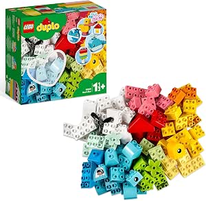 LEGO 10909 Duplo Classic The Heart Box, First Brick, Building Toy, Educational Toy, Develop Fine Motor Skills, For Children 1.5-3 Years Old - Image 1
