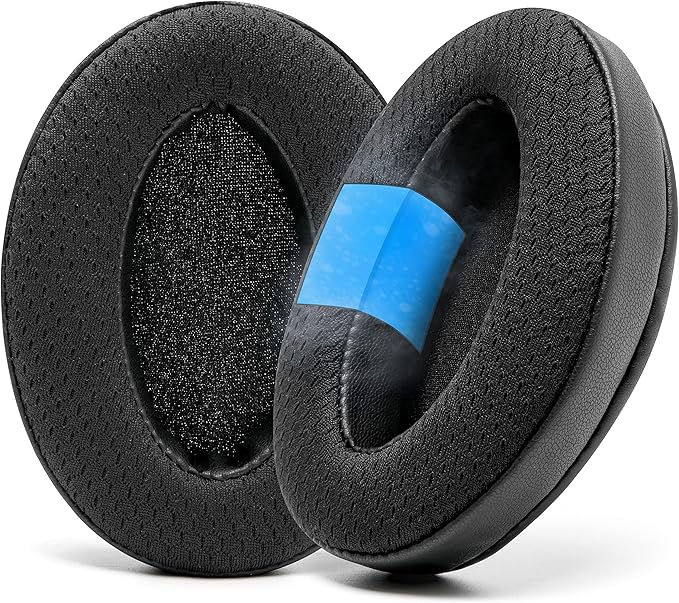 WC Freeze Hybrid Fabric Cooling Gel Replacement Pads - Compatible with HyperX Cloud, Steelseries Arctis, ATH M50X - Comfortable & Cool Longer | Black - Image 1