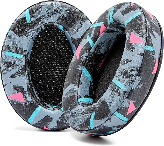 WC PadZ - Wicked Cushions Ultimate Ear Pads - Compatible with Audio Technica, HyperX, SteelSeries Arctis - Extra Thick - Wider Opening - Soft Memory Foam | 90s Black - Image 1