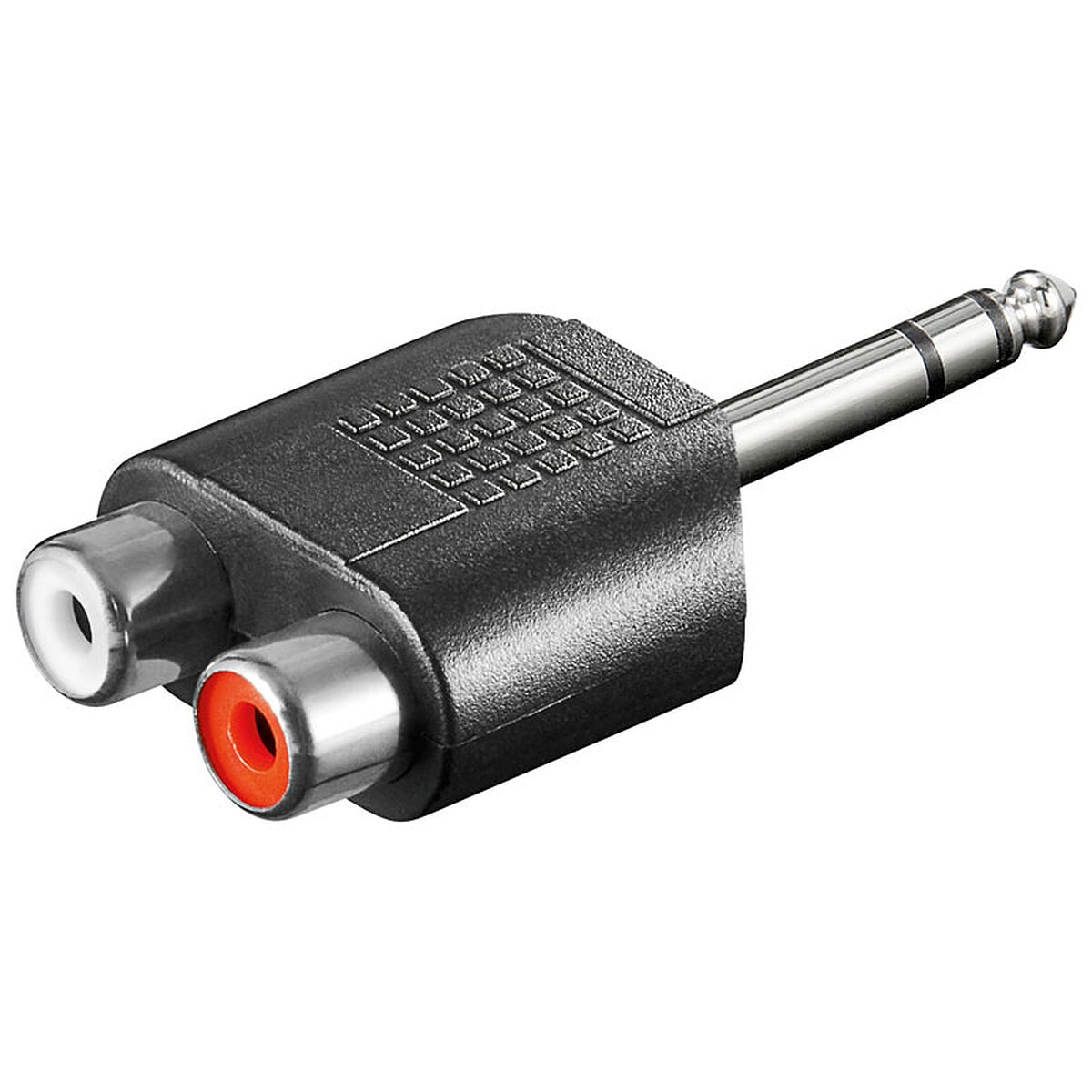 Adaptateur 2x RCA Femelle / Jack 6,35 mm Mâle - Image 1